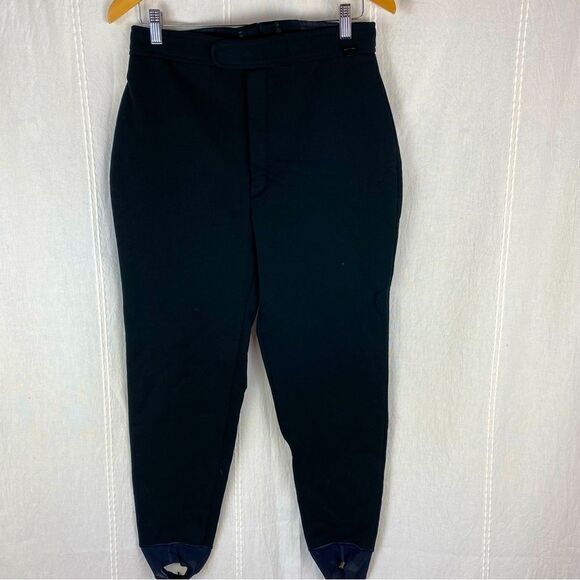 Roffe Vintage Ski Pants Black Stirrup Solo ITB Women's size 14 - Picture 1 of 13